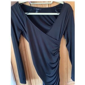Forever 21 Ruched Black Bodycon Dress